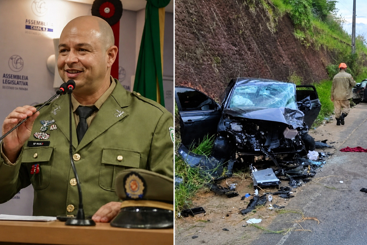 Colisão na PB-028, em Alhandra, deixa um morto e três feridos; ex-deputado está entre os envolvidos